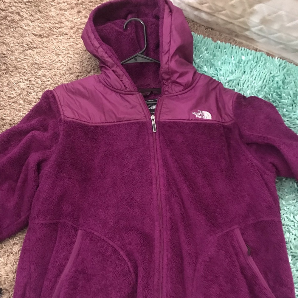 purple fuzzy northface